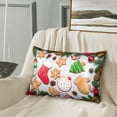 thumbnail image 3 of Bingfone Christmas Gingerbread Cookies Print Satin Pillowcase for Hair - Standard Size with Zipper Silky & Soft Pillow Covers,20x30 inches, 3 of 8