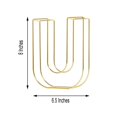 thumbnail image 5 of Balsa Circle 8" Gold U Metal 3D Wire Alphabet Number Sign Wedding Party Bar Tabletop Decorations, 5 of 6