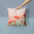 thumbnail image 2 of Carolines Treasures BB7448PW1414 Poppies and Chamomiles Fabric Decorative Pillow  14Hx14W multicolor, 2 of 4