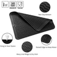 thumbnail image 3 of Silicone Dish Drying Mat for Multiple Usage,Easy clean,Eco-friendly,Heat-resistant Silicone Mat for Kitchen Counter or Sink,Refrigerator or drawer liner Black L 16 inches x 12 inches, 3 of 8