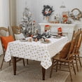 thumbnail image 4 of Yastouay Christmas Tablecloth Gold Snowflake Tablecloth Colorful PV Velvet Rectangle Table Cover for Dinner Party, 60" x 84", 4 of 9