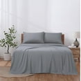 thumbnail image 3 of REJODA-Soft Microfiber Solid Sheets - Luxurious Microfiber Bed Sheets - Includes Flat Sheet, Fitted Sheet with Deep Pockets, & Pillowcases Stone King, 3 of 4