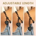 thumbnail image 5 of KeyStyle Heart Charm Bracelets for Women Chain Bracelet Black Adjustable Link Bracelets Anniversary Valentine's Day Jewelry Gift for Girlfriend, 5 of 10
