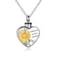 thumbnail image 4 of Miyuadkai Necklaces Sunflower Necklaces For Ashes Jewelry For Ashes Memory Necklace Gift Keepsake For Relatives And Jewelry Silver 2.1x1.5cm, 4 of 10