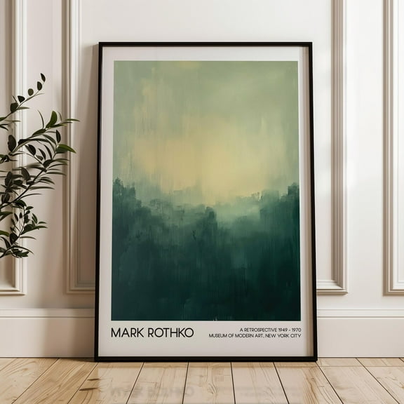 Mark Rothko Poster, Abstract Modern Wall Art Print, Exhibition Style Home Decor UNFRAMED Poster, Wall Art for Decor, Present, 8x12
