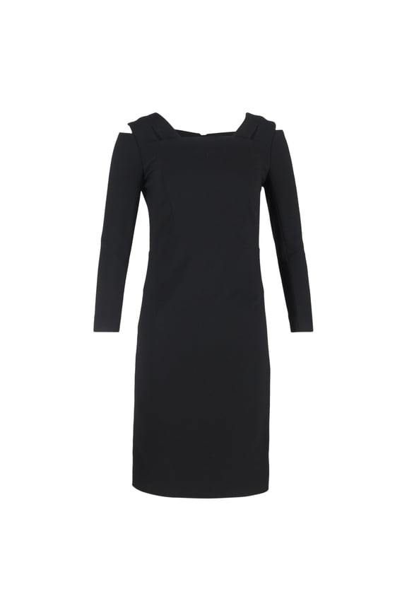 Pre-Owned Roland Mouret Midi Dress in Black Polyester