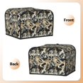 thumbnail image 3 of Rateoe Black Palm Leaves Pattern Toaster Covers 4 Slice Wide Slot,Bread Machine Cover,Bread Dust Cover & Fingerprint Protection,Appliance Covers, 3 of 6