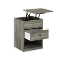 thumbnail image 5 of Furinno JENSEN Night Stand, Lift-Top Nightstand with Drawer, Bedside Table, End Table, Side Table with Storage Shelf, Knob Handle Drawer, for Bedroom, Living Room, Grey Oak, 5 of 10