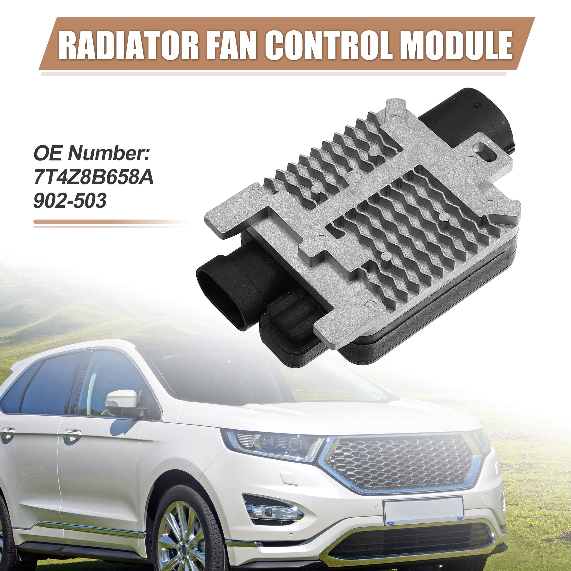 Unique Bargains Engine Radiator Fan Cooling Fan Control Module for Ford  Edge 2007-2014 for Lincoln 7T4Z8B658A 902-503