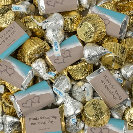 Wedding Candy Beach Themed Hershey's Mix 1.75 lb (Free Cold Packaging)