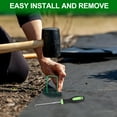 thumbnail image 6 of 25 Pack Garden Stakes, 6" 11 Gauge  U-Type Turf Stake with Gasket&Hook, 6 of 7