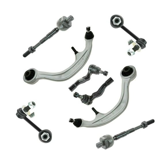 8 Pc Front Suspension Kit for Infiniti G35 / Nissan 350Z / Nissan 350Z / Lower Control Arms with Ball Joints, Outer & Inner Tie Rod Ends, Sway Bar End Link Passenger & Driver Side