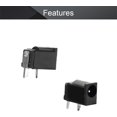 thumbnail image 3 of HUGFEGWE 20Pcs 3.5mmx1.1mm DC Power Jack Plug 3 Pin PCB Mount Female Socket Connector DC-002 CJB91-112450, 3 of 7