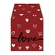 thumbnail image 2 of XUNRYAN - Camino de mesa decorativo para San Valentín por menos de 10 $, decoración de corazón para chimenea, adorno para fiesta de aniversario de boda, mantel romántico para cocina (liquidación), 2 of 6
