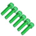 thumbnail image 3 of 6 uds M5x25mm pernos para jaula de botella de bicicleta, pernos de bicicleta de aleación de titanio, soporte de botella estante de almacenamiento accesorio de perno para bicicleta de montaña(Verde), 3 of 5