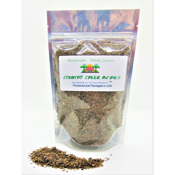 Marjoram 2 oz, Whole Dried and Chopped, A Hearty Flavor, Bold Taste and Vibrant Aroma -Non- GMO- Country Creek LLC