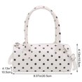 thumbnail image 3 of Hsqqdc Retro Polka Dot Cylindrical Handbag PU Leather Crossbody Shoulder Bag for Work and Travel, 3 of 7