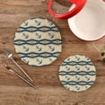 thumbnail image 2 of SKYSONIC 2 Pack Nautical Anchor and Starfish Zigzag Chevron Geometric Trivet Mat Pot Holders Set, Hot Pads Potholder Cotton for Kitchen Weave Pot Mat Cooking Baking Decor Home, 2 of 7