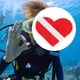 thumbnail image 4 of Parche de corazón de buceo - Insignia bordada para chaleco, bolso, gorra, 4 of 8