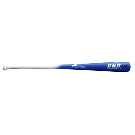 BamBooBat by Pinnacle Sports Equipment INC. Adult Cupped End Long Barrel Bamboo Baseball Bat White Handle/Royal Barrel 32