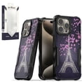 thumbnail image 2 of Designed for Samsung Galaxy S23 5G Fashion Pattern Design Stylish Tough 2in1 TPU + PC Shockproof Hybrid Sturdy Heavy Duty Phone Case Cover [Eiffel Tower Paris Sakura Flowers], 2 of 5