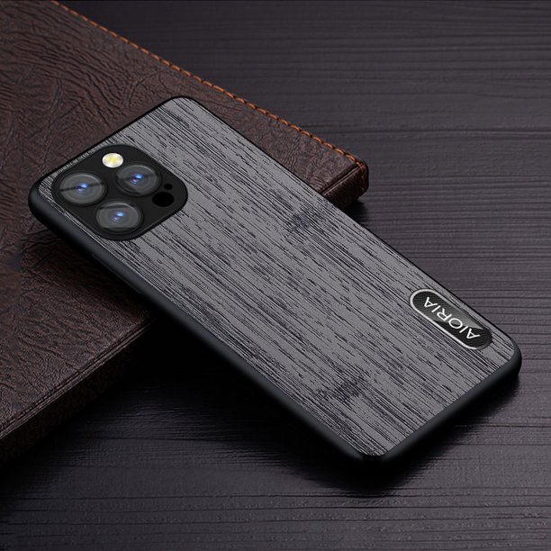 Funda para iPhone 14, 13, 12, 11 Pro Max Plus, Protector de lente de cámara, película de vidrio, patrón de madera de bambú, funda de cuero, coque Fivean unisex