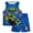 Blue, variant on Teenage Mutant Ninja Turtles Donatello Raphael Leonardo Mesh Jersey Athletic Tank Top and Basketball Shorts Outfit Set Toddler to Big Kid
