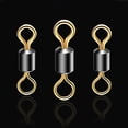 thumbnail image 3 of Flmtop 50Pcs Stainless Steel 8 Shape Fish Barrel Bearing Rolling Swivel Ring Connector, 3 of 10
