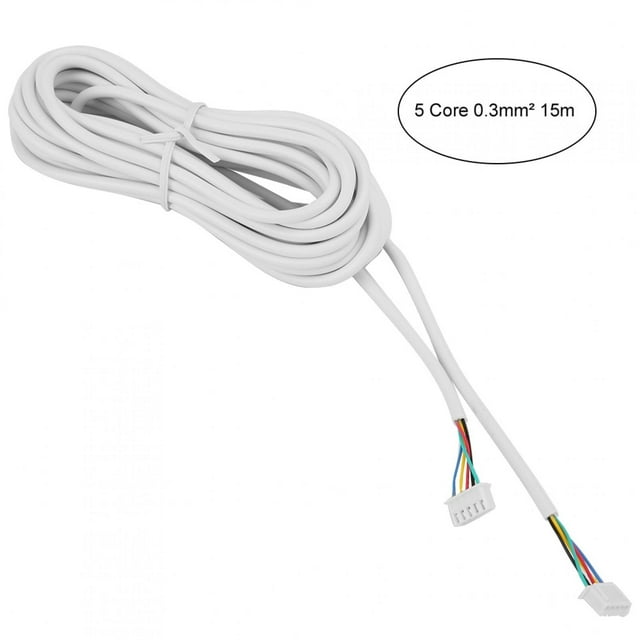 FAGINEY 5-Core Cable, Copper Insulation Outer Casing Door Phone Cable, Flexible Durable Practical For Lamp Sinks Electronic Equipment Light