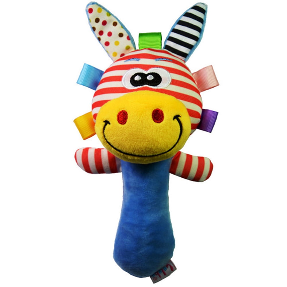 Newborn Infant Baby Rattle Toys Cute Animal Bell Plush Handbells Toy SH