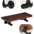 thumbnail image 3 of grid cool Pipe Bracket, Industrial Style Wall Shelf Bracket, Black Bracket, Decorate Kitchen, Living Room, Bedroom, Office., 3 of 5