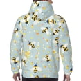 thumbnail image 7 of Haiem Bees Patterned Men's Hoodie with Kangaroo Pocket - Ideal Pullover Sweatshirt for Daily Wear, Travel, and Home-Small, 7 of 7
