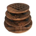 thumbnail image 1 of Soporte creativo para flores de madera maciza, base de madera, soporte universal redondo con freno para flores, bandeja para flores, 1 of 1