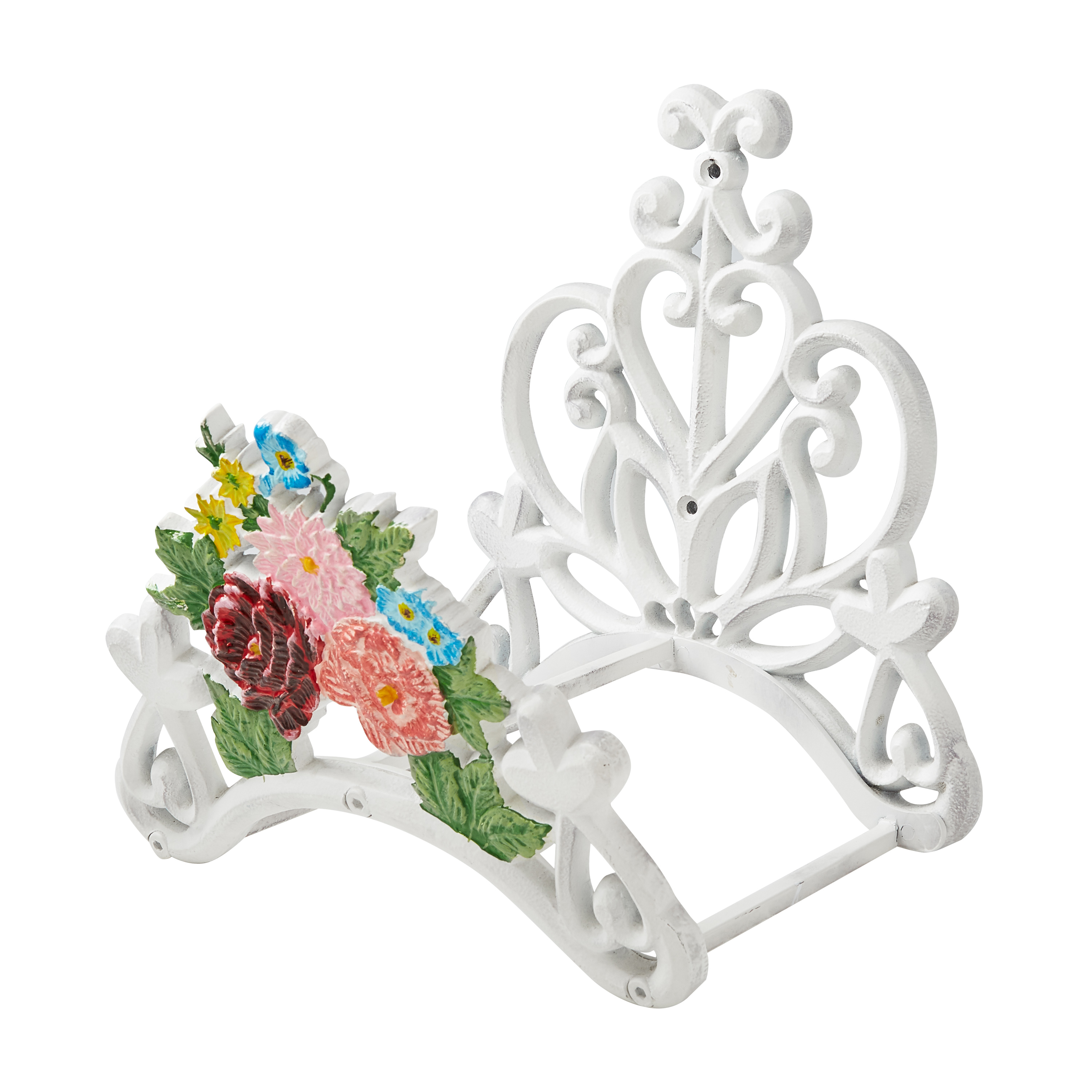 The Pioneer Woman Decorative Metal Floral Hose Hanger, White - image 3 of 7