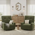 thumbnail image 4 of Towallmark Recliner Chairs, Swivel Rocker Recline, Glider Recliner Nursery Chair for Adults, 360° Swivel Glider Rocking Chair for Living Room, Bedroom, Office, RV, Small Spaces, Linen, 4 of 9