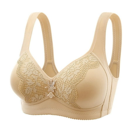 

Bras for Women Womens No Steel Ring French Underwear Big Open Back Beautiful Back U Shaped Bra Summer Ultra Thin Bud Bra Push up Bras for Women