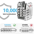thumbnail image 4 of Rirool 2 Pack TSA Approved Luggage Locks, 4 Digit Combination Travel Cable Locks with Resettable Code, Zinc Alloy Padlocks for Suitcase, Backpack, Gym Locker & Toolbox, Silver, 4 of 8