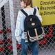 thumbnail image 4 of Bonita mochila negra con puerto de carga USB + estuche para lápices, adolescentes y niñas para la escuela, mochila para niños para viajes, 4 of 5