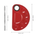 thumbnail image 4 of Unique Bargains 1 Set Foundation Spatula and Palette Set Semicircle Makeup Artist Tools Red, 4 of 5