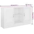 thumbnail image 4 of vidaXL Sideboard High Gloss White 120x30.5x70 cm Engineered Wood, 4 of 5