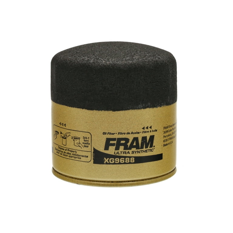 FRAM Ultra Synthetic Oil Filter, XG9688, 20K Mile, Fits Select
