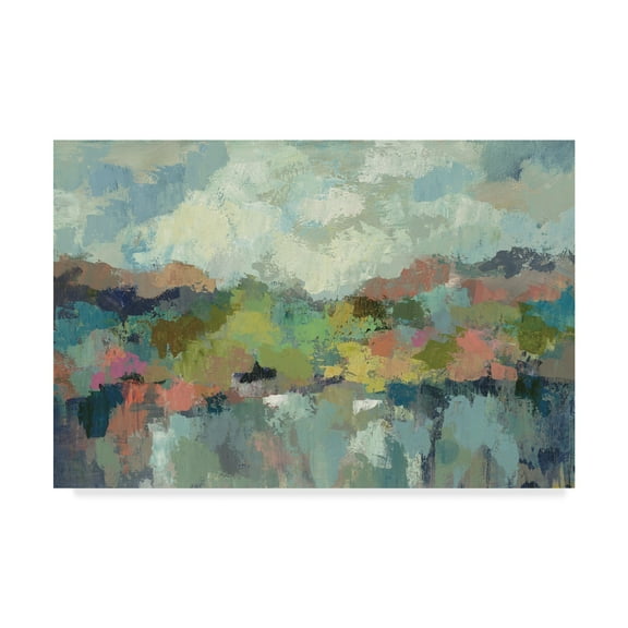 Trademark Fine Art 'Abstract Lakeside' Canvas Art by Silvia Vassileva