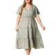 thumbnail image 2 of Vestido Corto de Verano con Cuello en V de Tamaño Sobredimensionado, Vestido de Verano Casual Suelto Y de Moda, 2 of 6