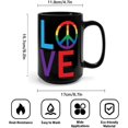 thumbnail image 3 of Funny Coffee Mugs The Lord Is My Shepherd And He Knows I''m Gay Ceramic Tea Cup LGBT Festival Party Customized Ceramic Mugs Gifts for Women Him Girlfriend Unisex 15oz Black, 3 of 6