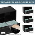 thumbnail image 3 of LVB Lateral Filing Cabinet with Drawer, Black Wood File Cabinet Printer Stand with Storage Shelves for Home Office, Modern Printer Cabinets Fits A4 Letter Legal Size with Hanging Folder, 32.7 Inch, 3 of 18