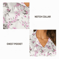 thumbnail image 5 of SOMER Silk Satin Pajama for Women Sets Floral Print Soft Short Sleeve Button Down Sleepwear Top and Shorts 2 Piece Pjs Lounge Set 2025, 5 of 6