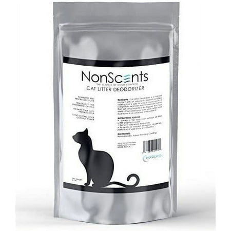NonScents Cat Litter Deodorizer - Litter Box Odor Eliminator - Less Scooping Extends Kitty Litter Lifespan - Fragrance-Free Formula Eliminates Unpleasant Cat Odors  8 Pound Bag