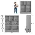 thumbnail image 2 of Estantería para Juguetes de 3 Niveles en Blanco, Librero de 7 Compartimentos para Sala, Dormitorio o Cuarto de Juegos, 2 of 7