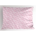 thumbnail image 1 of Pink Polka Dots Pillow Sham, Floral Designs Roses Dim Motifs Petals and Speckles, Decorative Standard Queen Size Printed Pillowcase, 30" X 20", Baby Pink White and Pale Pink, by Ambesonne, 1 of 1