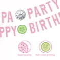 thumbnail image 3 of Banner de fiesta de spa rosa con glitter para cumpleaños Fukaisu, 3 of 7